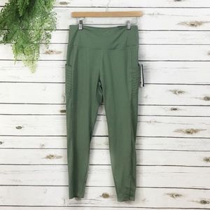 Tahari Sport green legging pant performance wear sea spray size M New